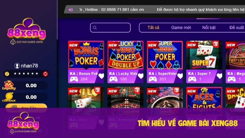 Game Bài Xeng88 - Sân Chơi Giải Trí Đẳng Cấp Nhất 2025 1 Sơ lược về game bài Xeng88