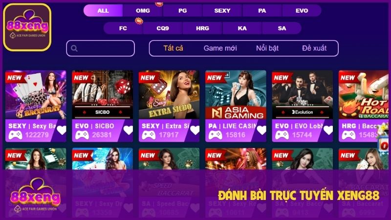 Sảnh game đánh bài trực tuyến mang đến cho bạn nhiều sản phẩm chất lượng