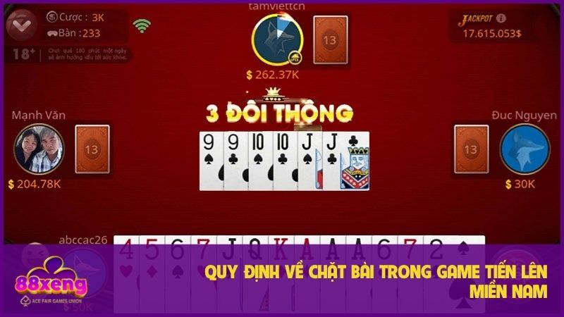 Quy định về chặt bài trong game Tiến Lên 